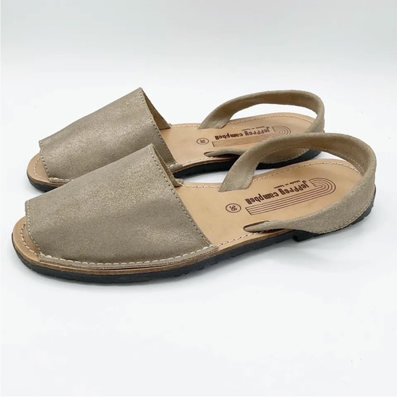 Jeffrey Campbell Avarca Metallic Flat Sandals - Picture 1 of 4